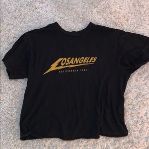 A black and yellow t-shirt.